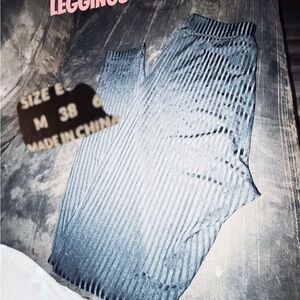 Striped Black Leggings